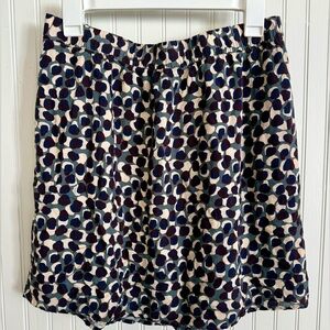 Boden Mini Skirt Size 12 in Blue and Cream